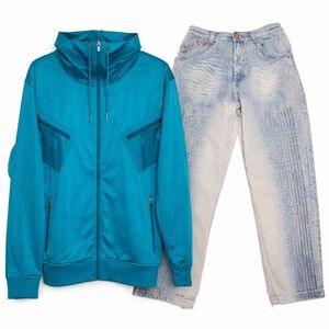 Sean John Y2K Hip Hop Streetwear Set Jacket XL Baggy Jeans 32